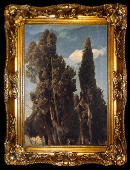 framed  Johann Wilhelm Schirmer Cypresses, ta009-2